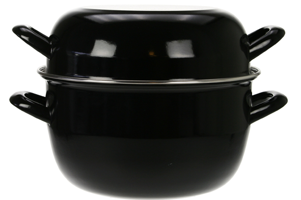 COSY&TRENDY Mosselpot 4kg 24cm - zwart 5L 