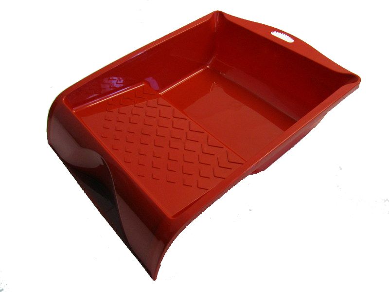 BOBRUSH VERFBAK KUNSTSTOF 15,5 X 30 CM ROOD