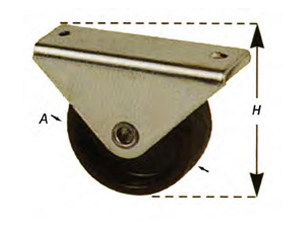 DIVANWIELTJE ZWART 40MM