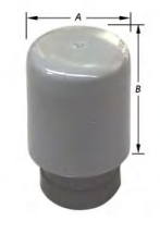 Deurstop met Pvc Kap en Schroef Grijs