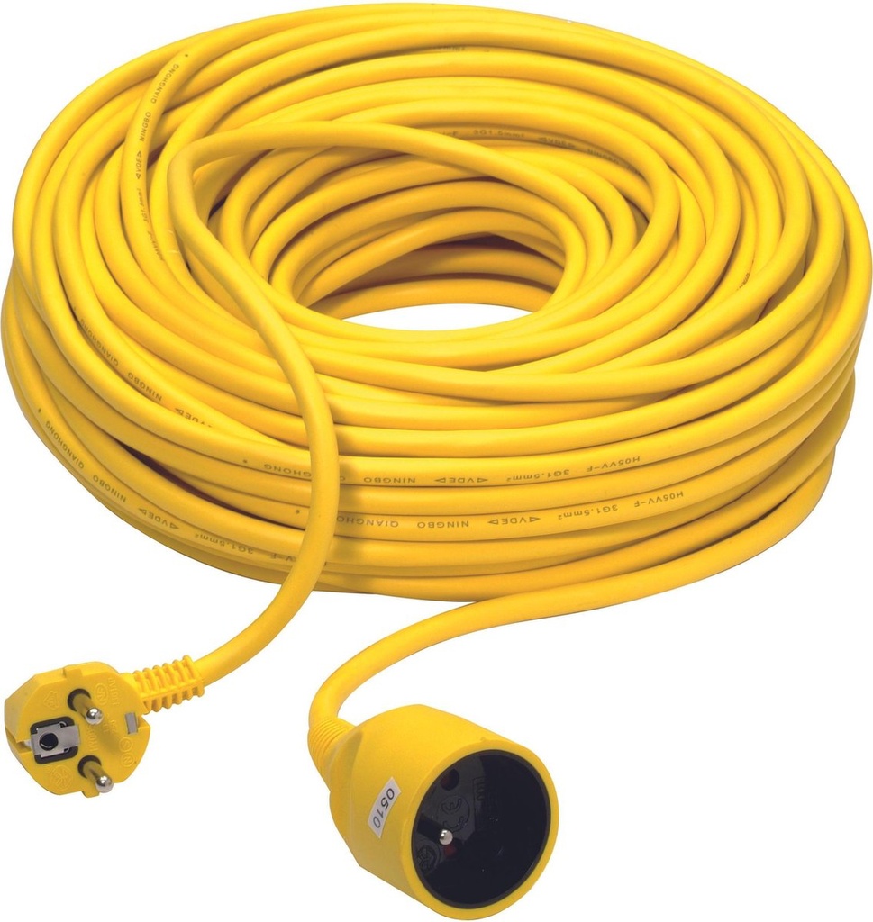 Verlengkabel 40m Geel 3G1.5mm²
