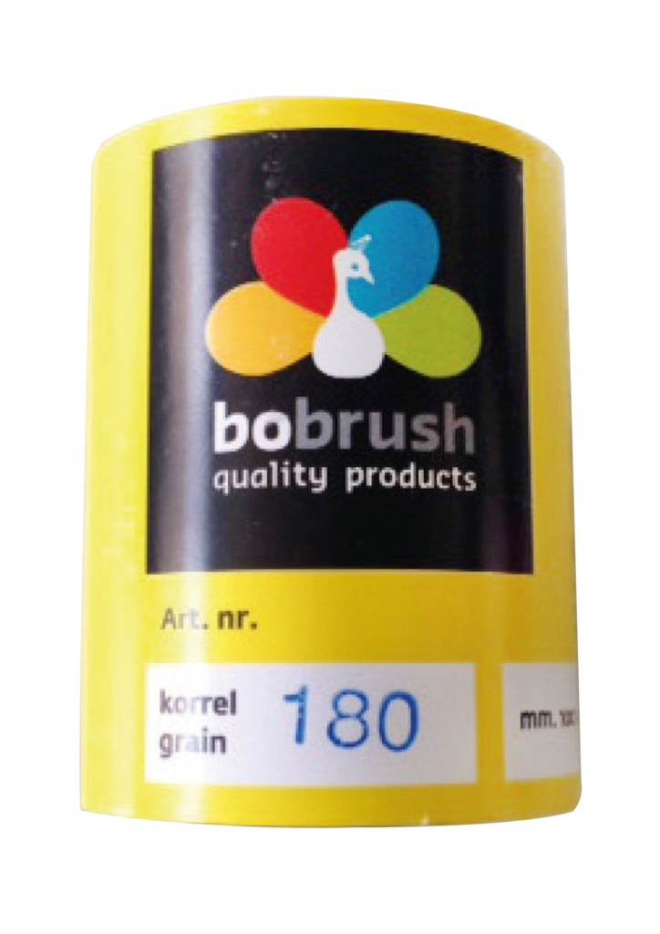 BOBRUSH SCHUURPAPIER GEEL ROL 10CM 9,10M K80