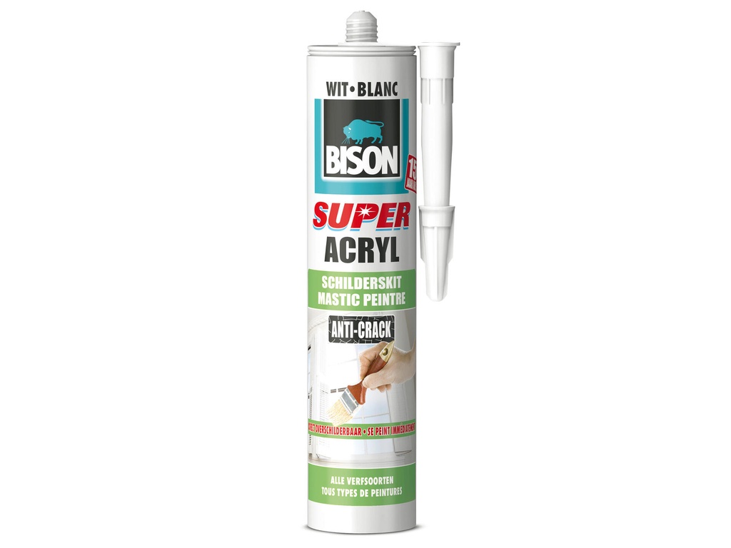 BISON SUPER ACRYLAAT 300ML WIT