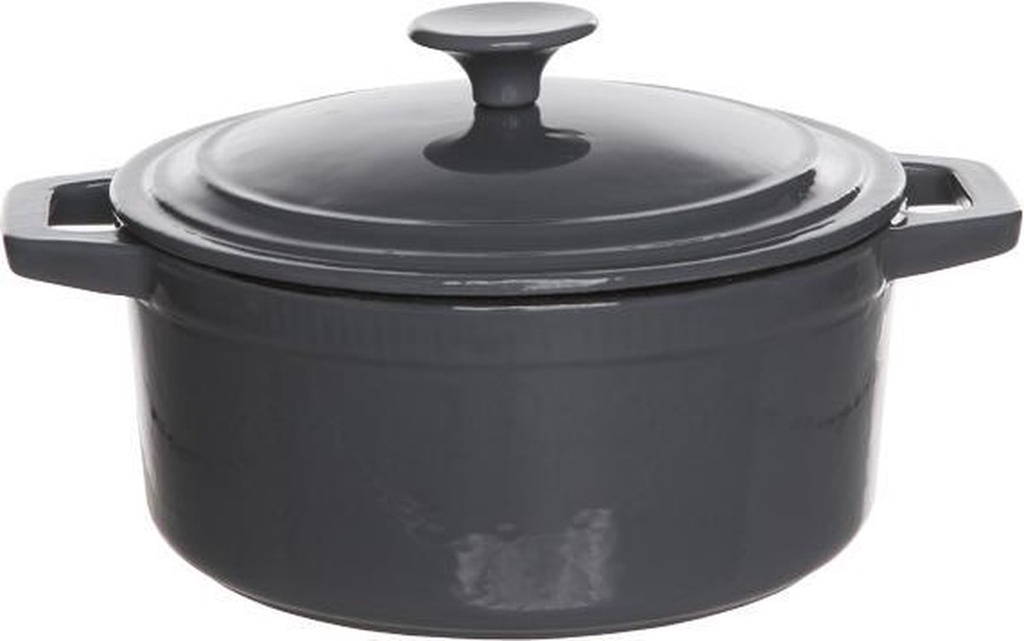 BERGERAC KOOKPOT GRIJS 22CM GIETIJZER