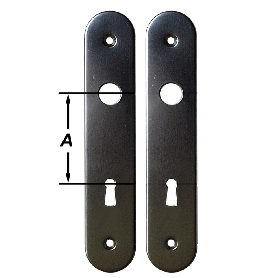 [S-8960-110] Deurkrukschilden Inox Look 110mm 2st