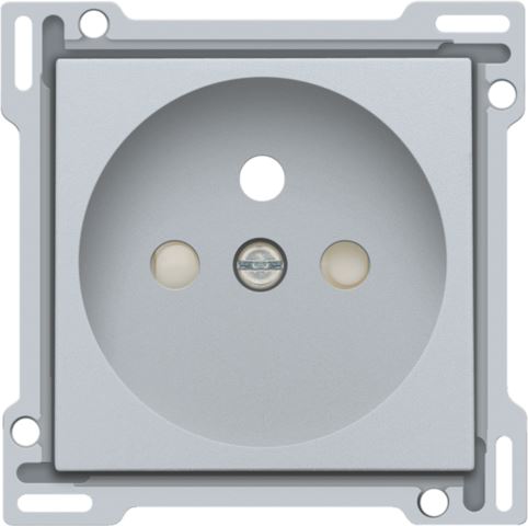 NIKO Plaatje Stopcontact inbouwdiepte 28,5mm sterling 121-66601