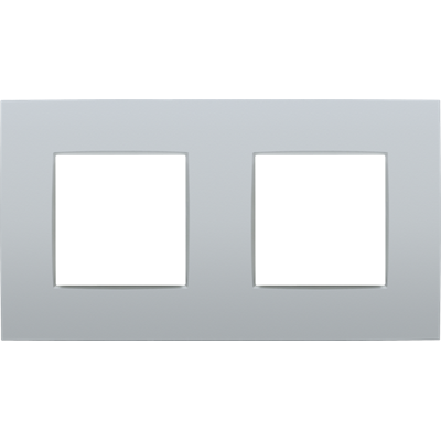 NIKO Tweevoudige afdekplaat met 71 mm centerafstand Intense sterling 121-76800