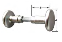 Deurknopset Alu F2 50mm