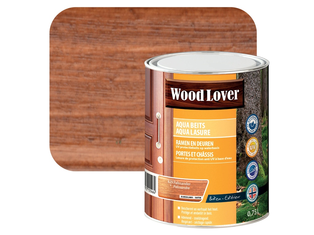 WOODLOVER AQUA BEITS 629 PALISSANDER 750ML