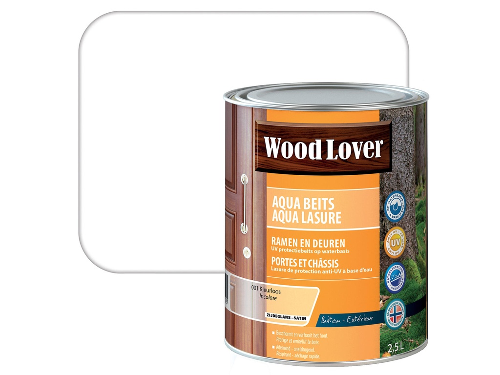 [T552] WOODLOVER AQUA BEITS 001 KLEURLOOS 2,5L