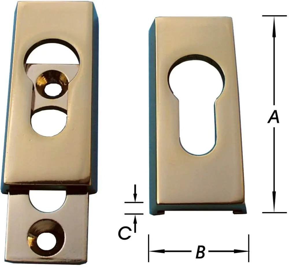Veiligheidsplatenset voor Cilinder ALU F1 65x30x10mm