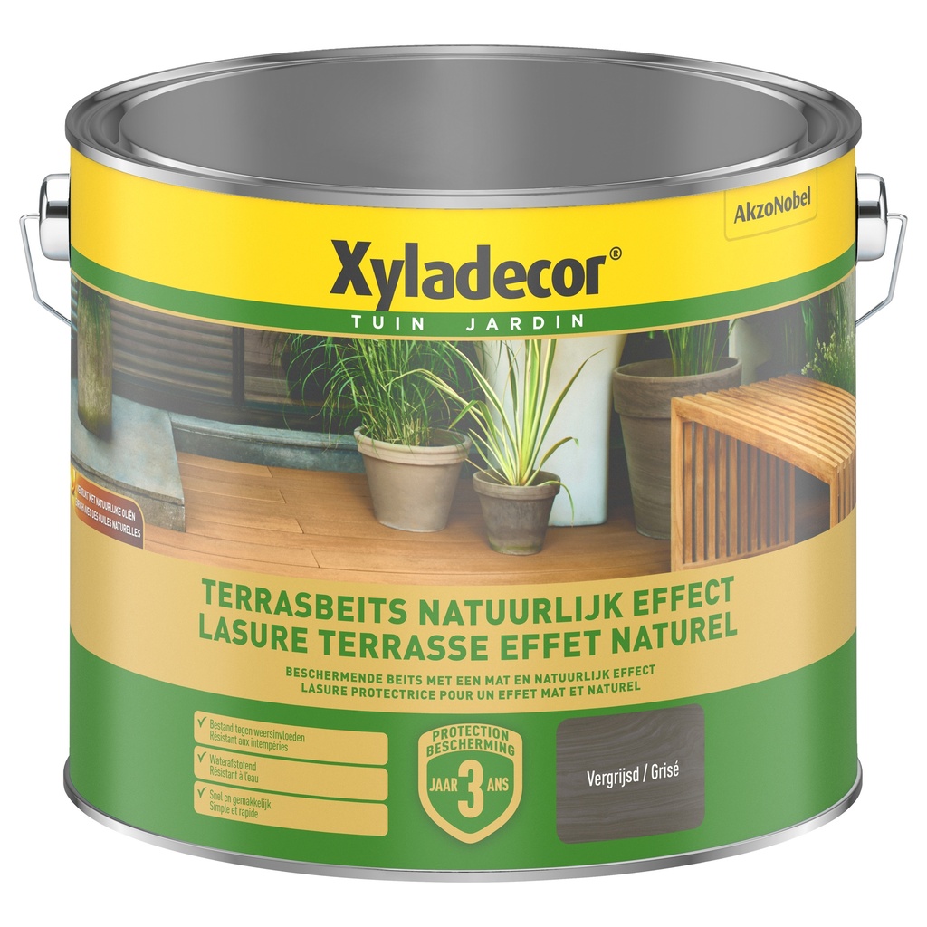 Xyladecor Terrasbeits Natuurlijk Effect Vergrijsd 2,5L