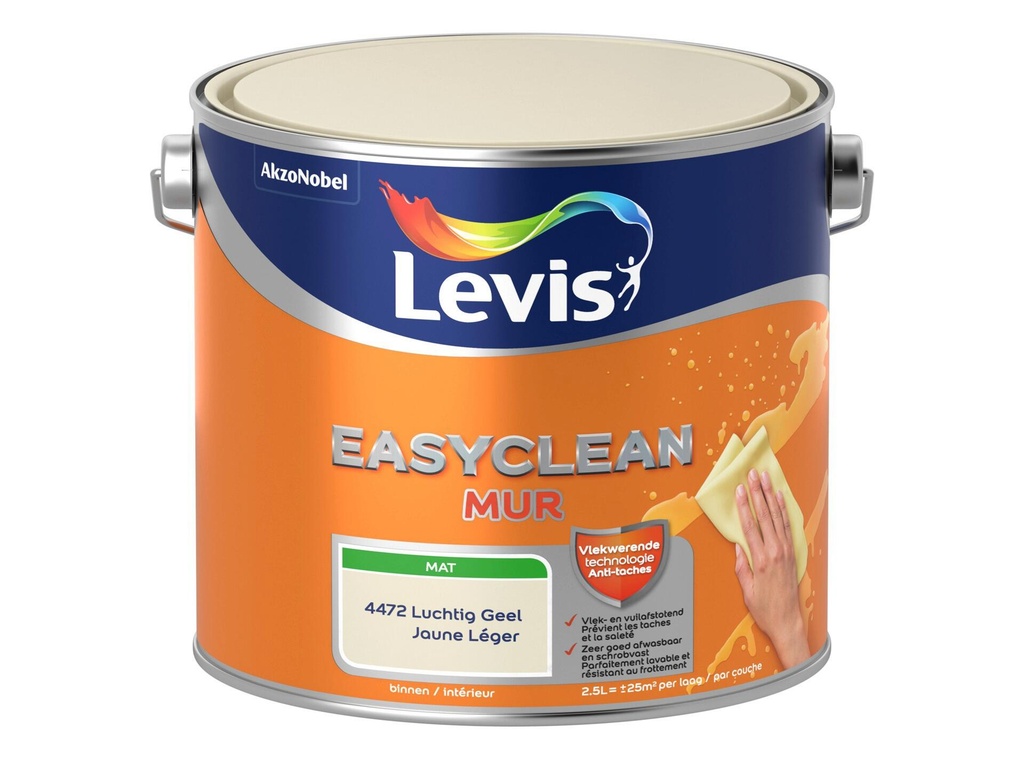 LEVIS EASYCLEAN MUR MAT luchtig geel 2,5L