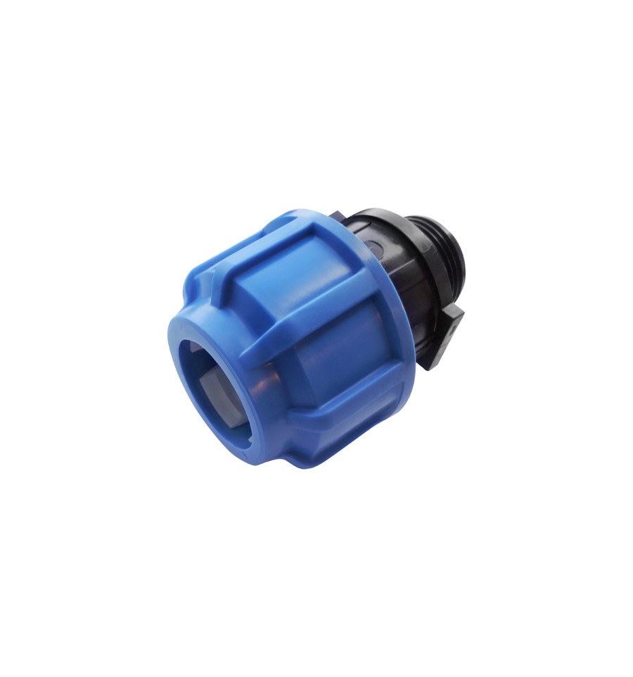SNELFITTING RECHT VOOR PE-DARM 4/4"M X Ø32
