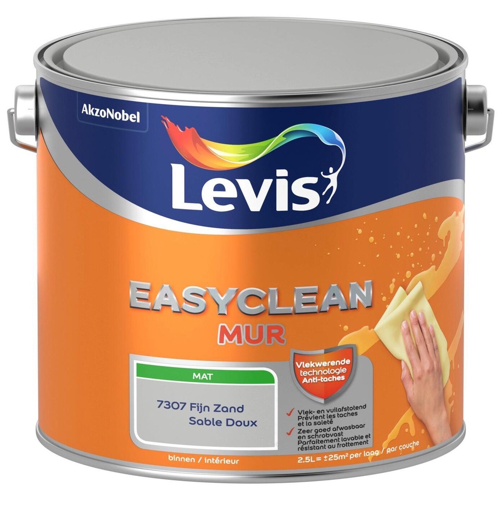 LEVIS EASYCLEAN MUR MAT fijn zand 2,5L