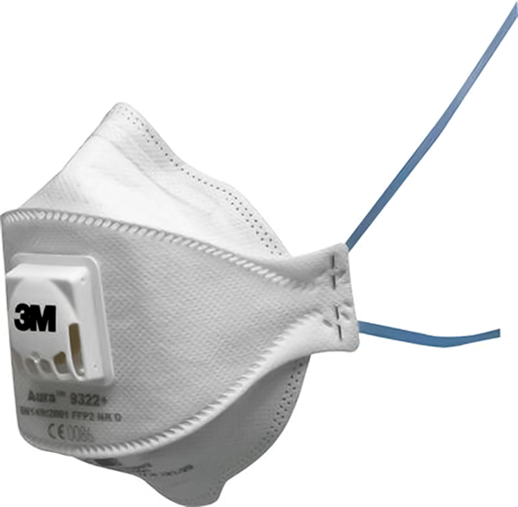 3M VOUWMASKER 9332+FFP2 V 2ST