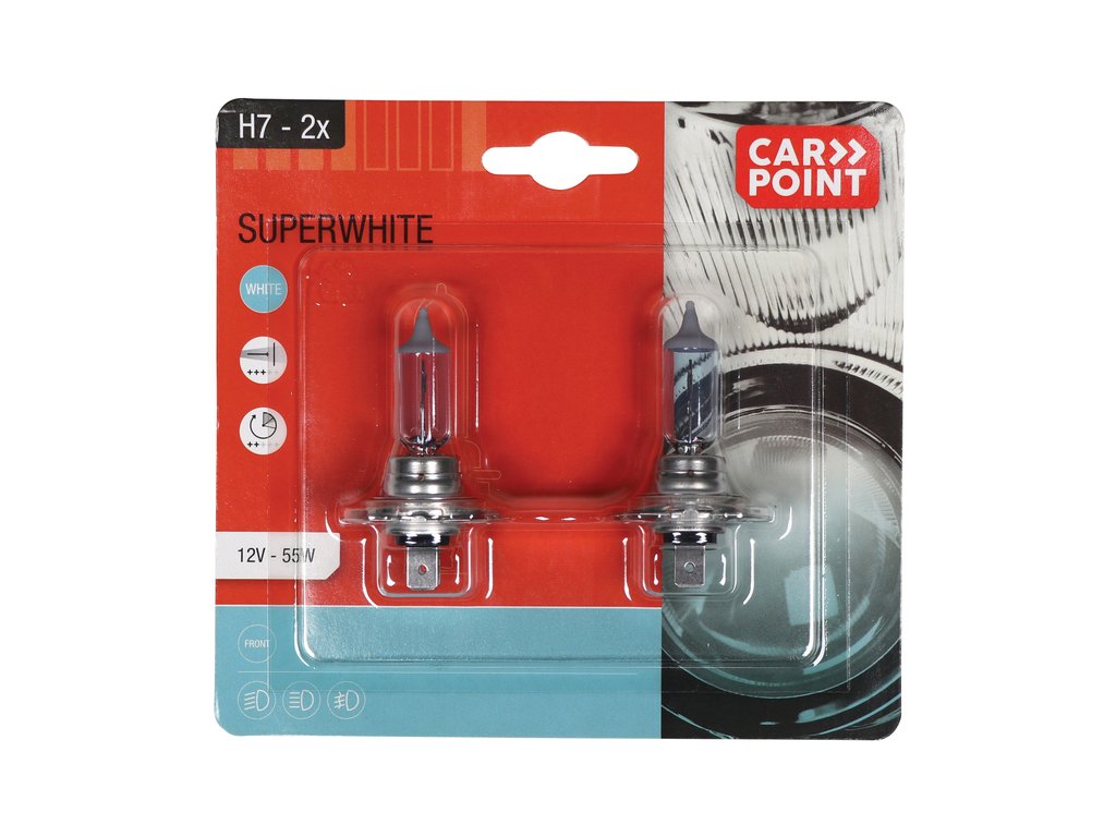 Carpoint Superwhite Autolamp H7 12V 55W 2 Stuks