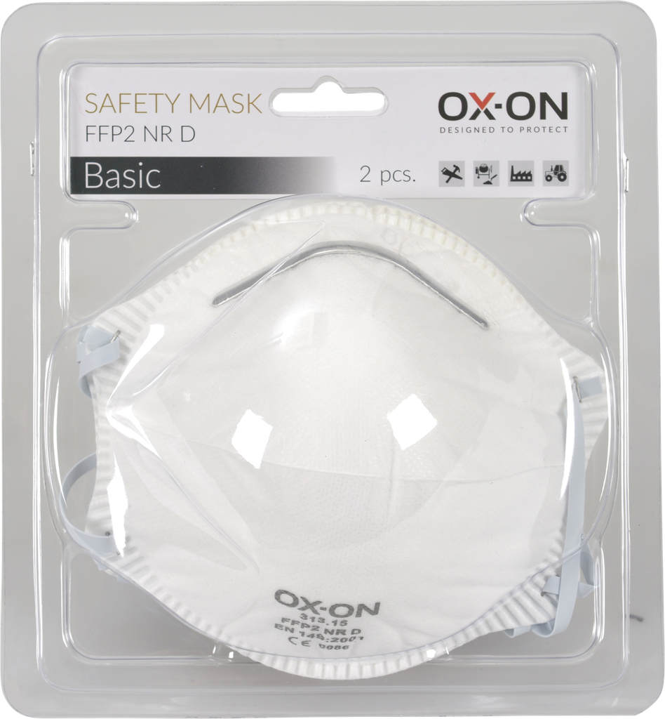 [431.002.000.000] OX-ON STOFMASKER FFP-2 2ST