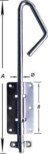 [S-2012-300] Bajonetgrendel Verzinkt 300mm