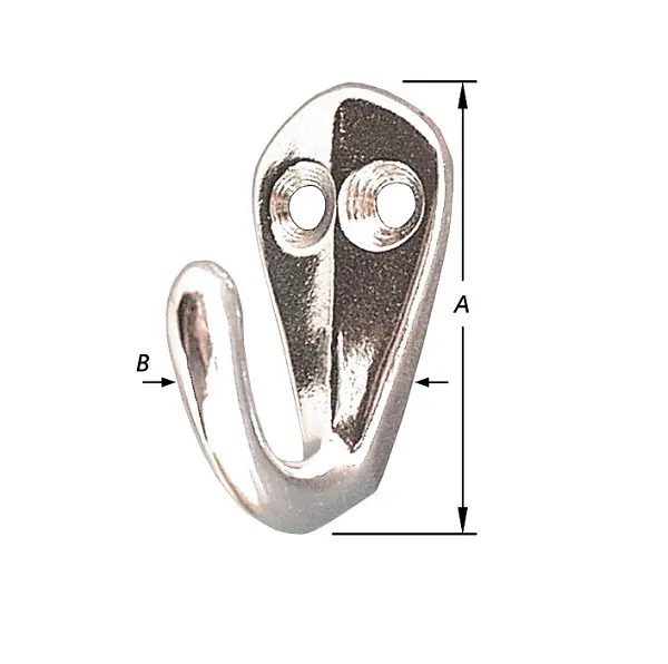 2 KAPSTOKHAKEN ALU 40X34 MM