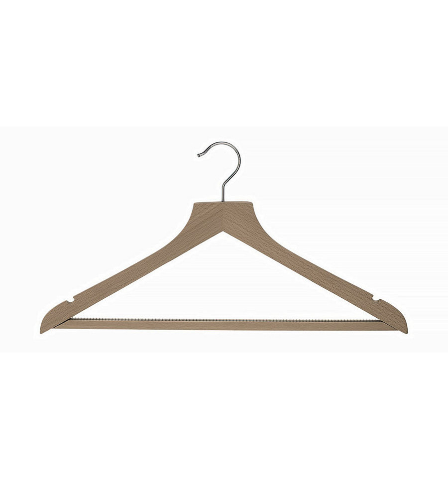 [1053N610] Voila Kleerhanger Hout met Broeklat Honey