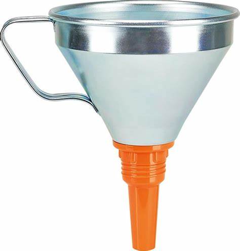 PRESSOL TRECHTER BLIK MET RECHTE TUIT EN FILTER Ø160MM