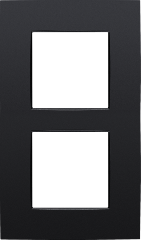 NIKO Tweevoudige afdekplaat met 60 mm centerafstand, verticaal Intense matt black 130-76200
