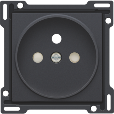 NIKO Plaatje Stopcontact inbouwdiepte 21mm zwart 161-66101