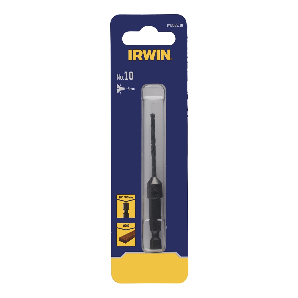 IRWIN Verzinkboor met voorboor HEX Ø2,5mm
