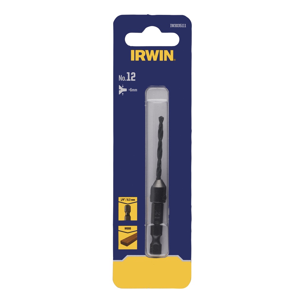 IRWIN Verzinkboor met voorboor HEX Ø3,0mm