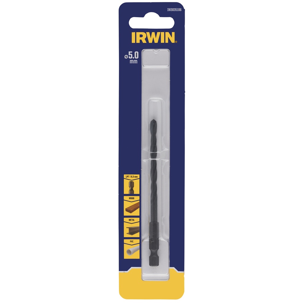 IRWIN HSS metaalboor HEX Ø5,0mm