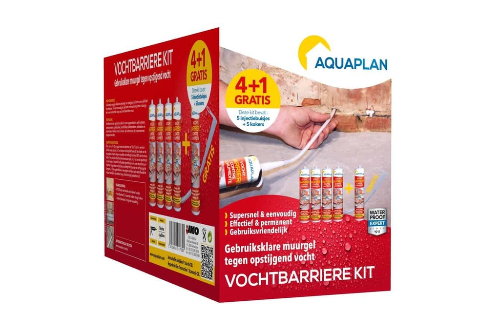 AQUAPLAN Vochtbarrière KIT 4+1