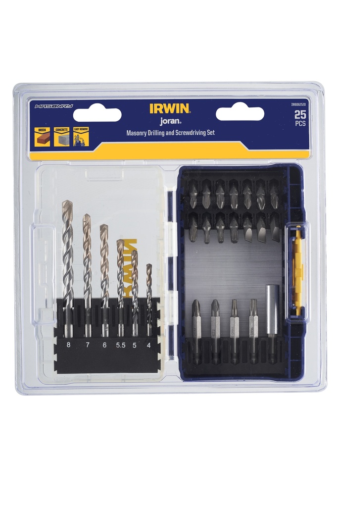 IRWIN Steenboren- en Bitset 25PCS
