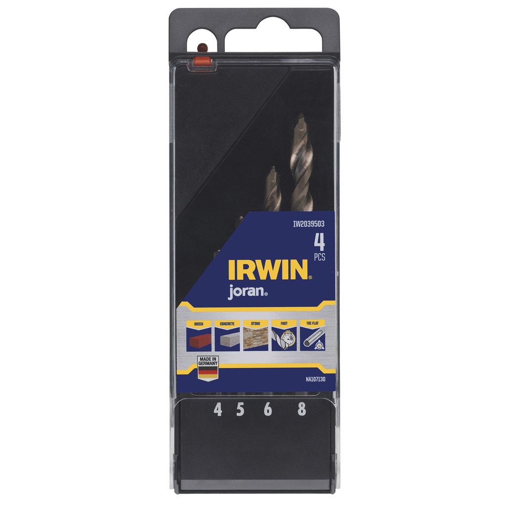 IRWIN Betonboren Set 4PCS Ø4/5/6/8mm