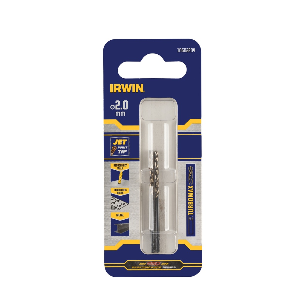 IRWIN HSS Metaalboor Turbomax Ø2,0 X49mm