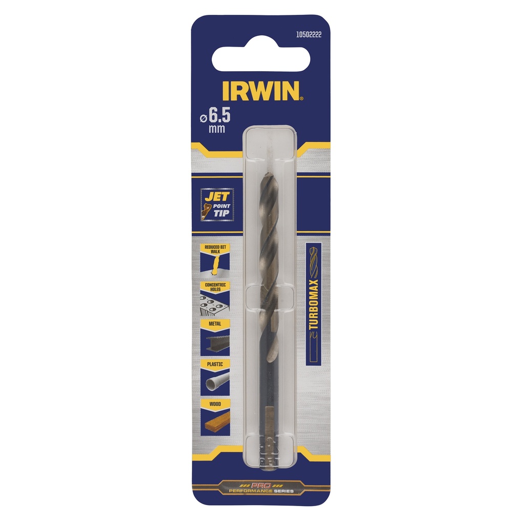 IRWIN HSS Metaalboor Turbomax Ø6,5 X101mm
