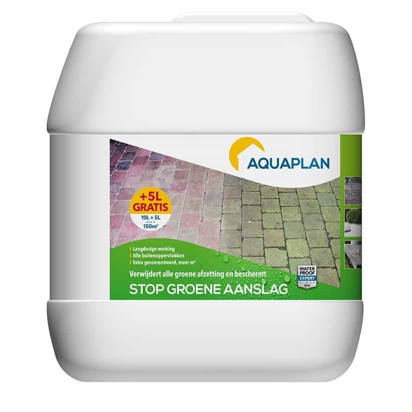 AQUAPLAN STOP Groene Aanslag 10 L + 5 L