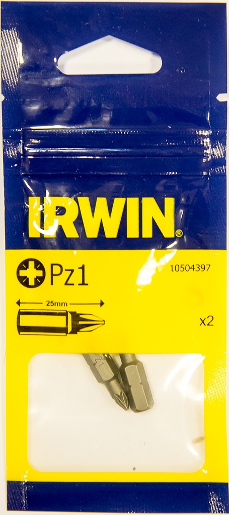 IRWIN Bits Pz1 - 25mm - 2 PCS
