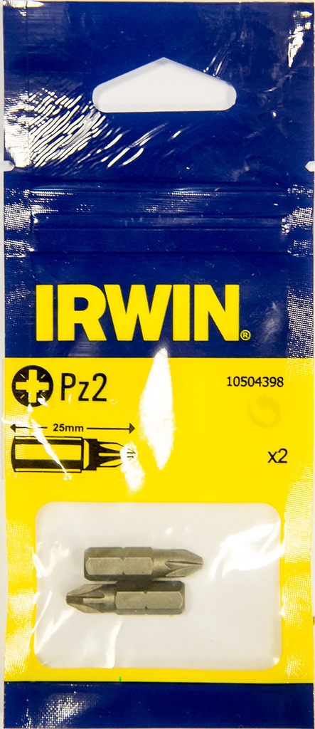 IRWIN Bits Pz2 - 25mm - 2 PCS