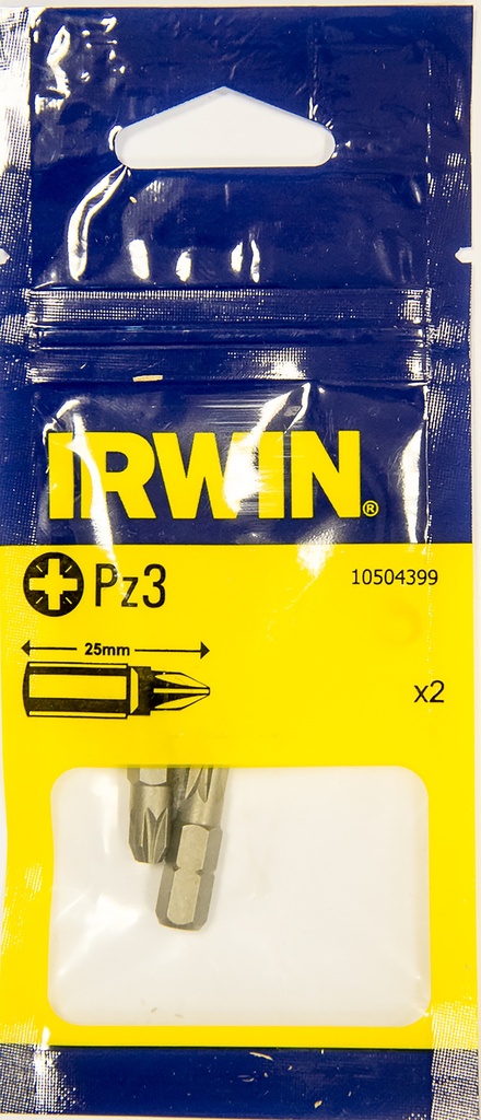 IRWIN Bits Pz3 - 25mm - 2 PCS