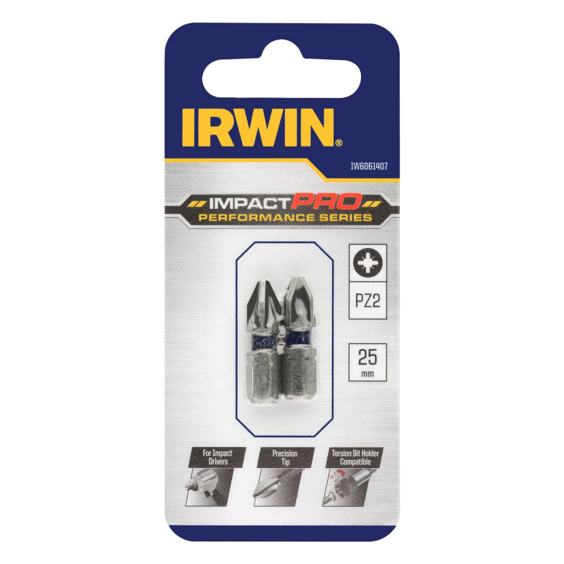 IRWIN Bits Impact Pro Pz2 - 25mm - 2 PCS