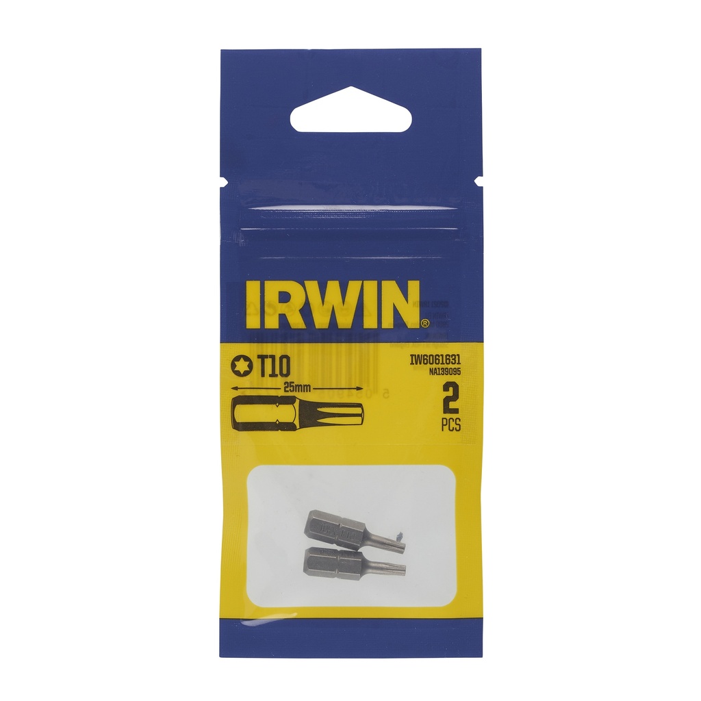 IRWIN Bits Torx T10 - 1/4" 25mm - 2 PCS