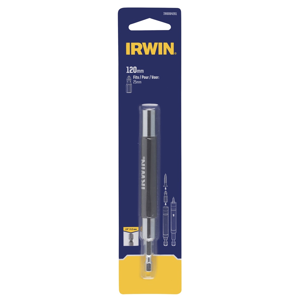 IRWIN Schroefbitgeleider 120mm met hex aansluiting