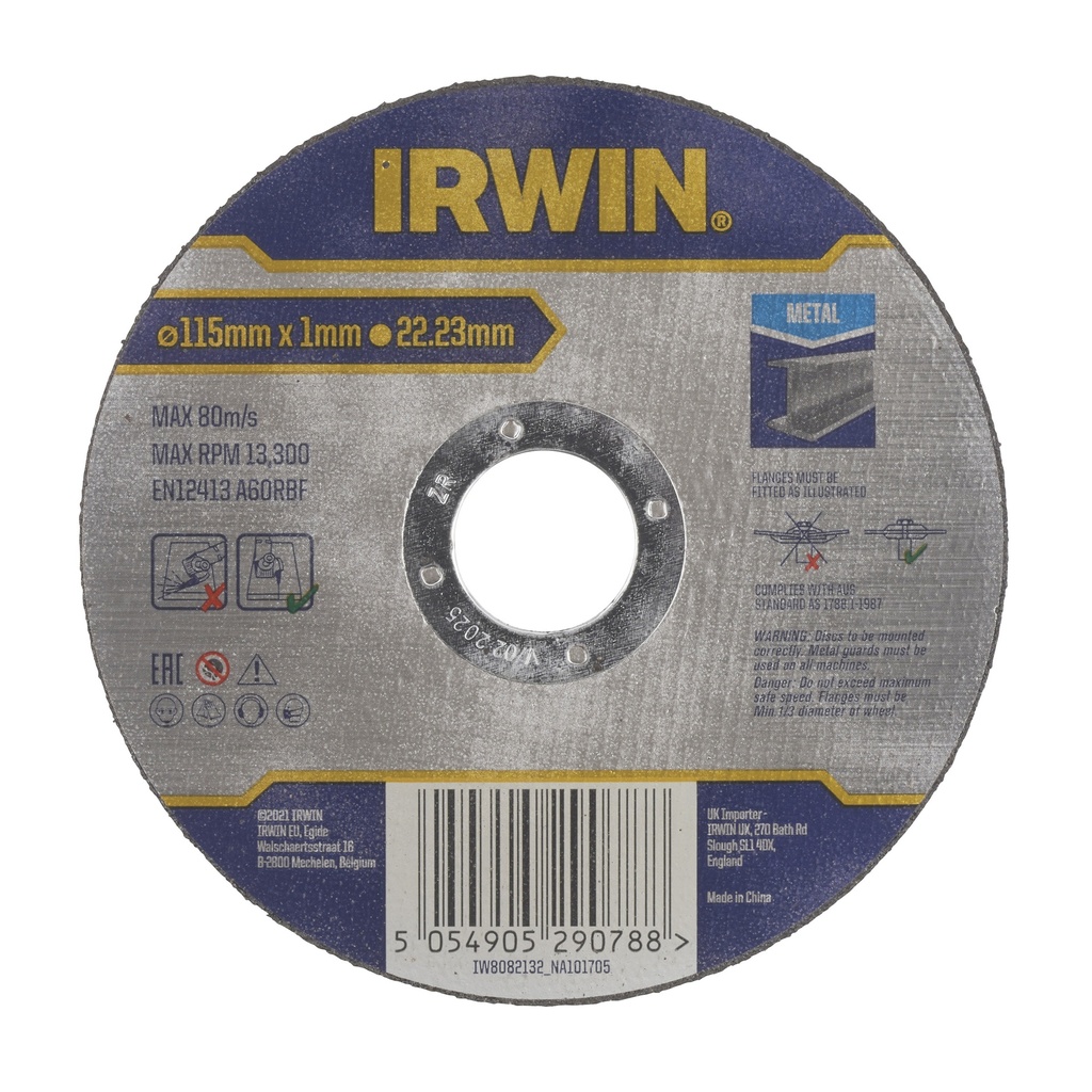 IRWIN Pro Performance Doorslijpschijf metaal Ø115mm x 1mm