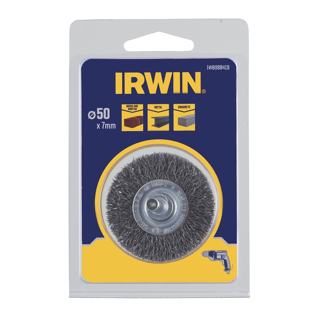 IRWIN Staaldraadborstel Ø50 mm Voor Boormachine