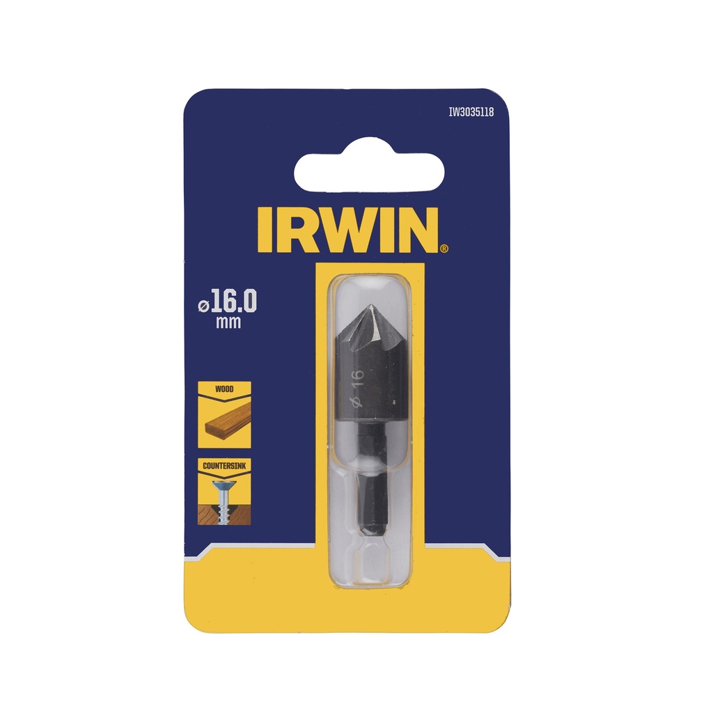 IRWIN Verzinkboor voor hout HEX Ø16,0mm