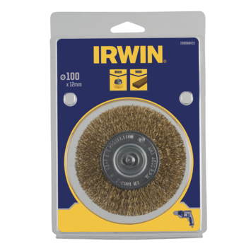 IRWIN Staaldraadborstel voor Hout Ø100mm