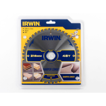 IRWIN Cirkelzaagblad Ø216mm met Asgat 30mm 48T