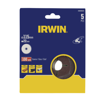 IRWIN Schuurschijf voor Haakse Slijper Ø115mm K100