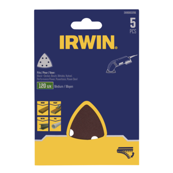 IRWIN Schuurstroken Delta 92x92x92mm Zelfklevend K120